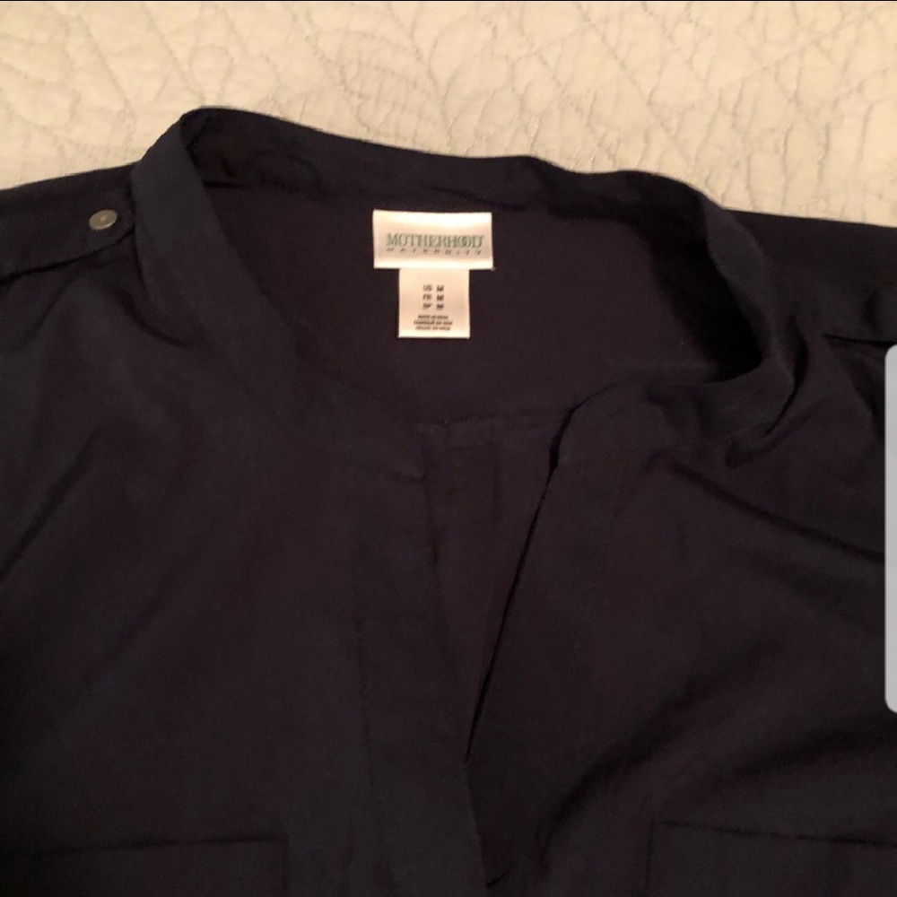 Navy blue medium Motherhood Maternity Blouse